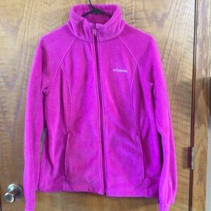 Columbia Pink Fleece Jacket Ladies Large
